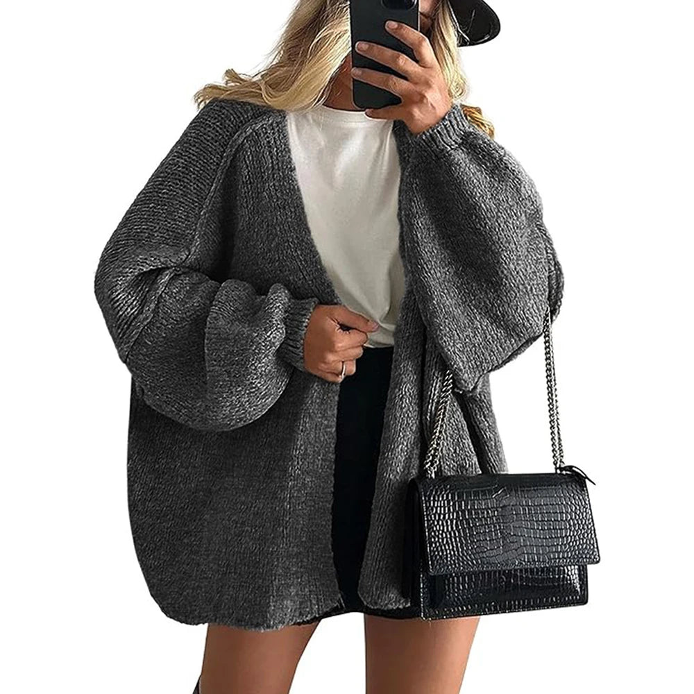 Autumn Oversized Knit Cardigan | Relivic