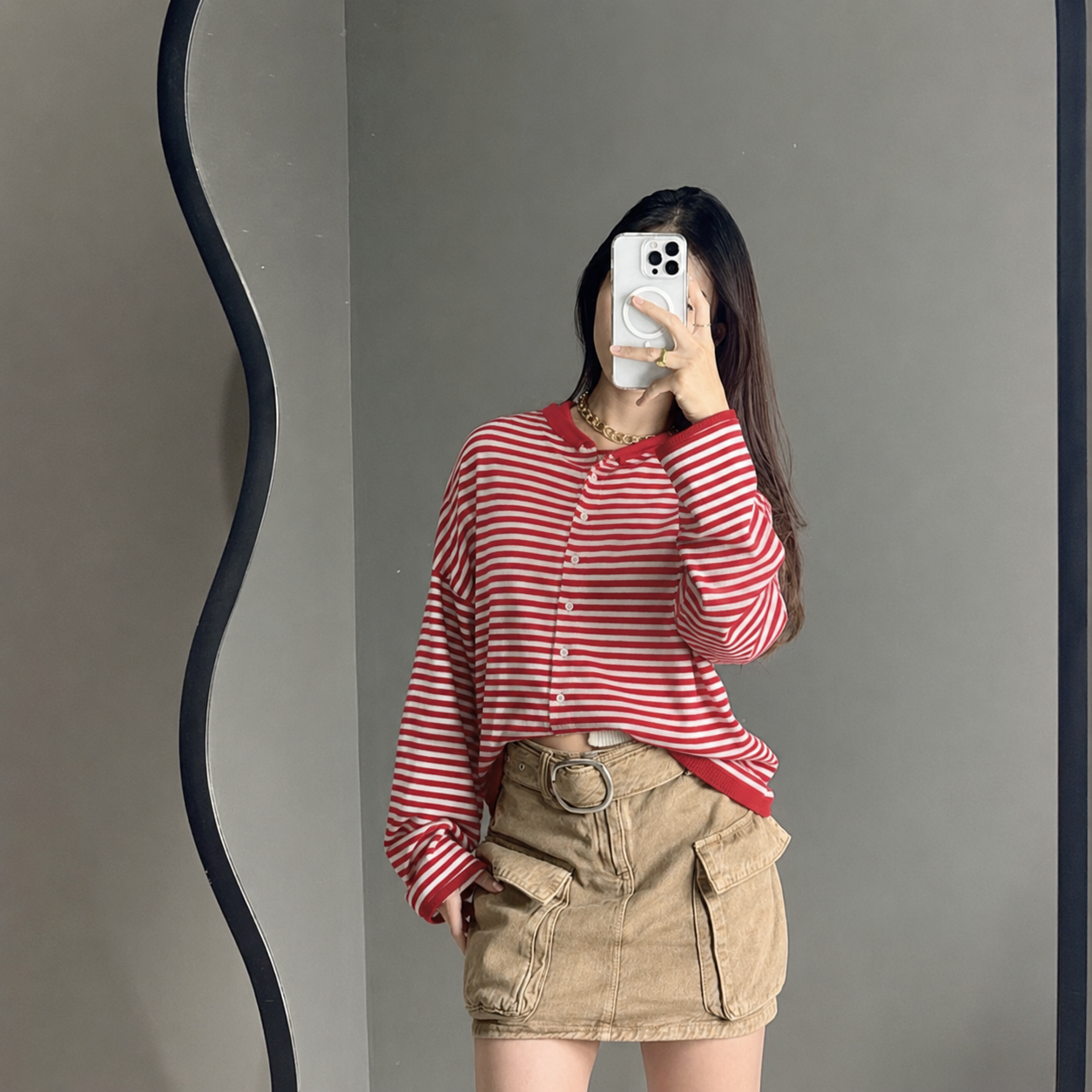 Relivic™ Striped Knit Cardigan