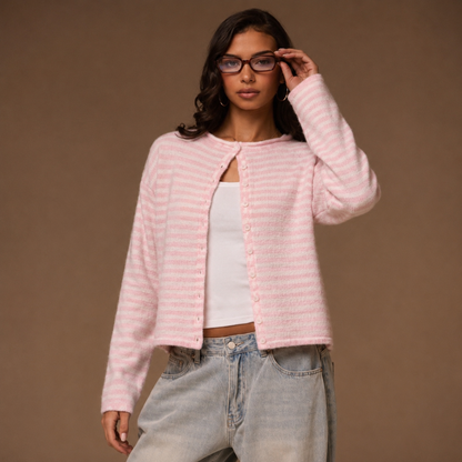 Relivic™ Striped Knit Cardigan