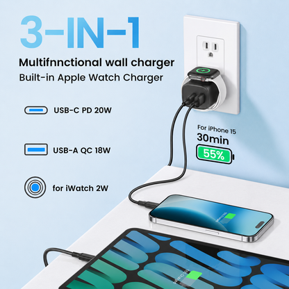 Relivic™ ChargeMate 3-in-1 Magnetic Charger