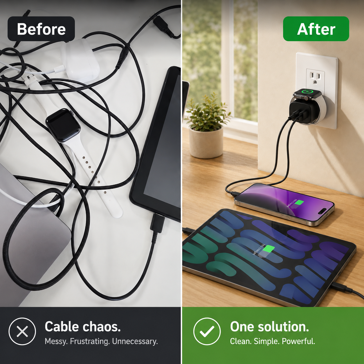 Relivic™ ChargeMate 3-in-1 Magnetic Charger