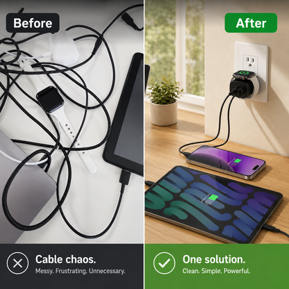 Relivic™ ChargeMate 3-in-1 Magnetic Charger