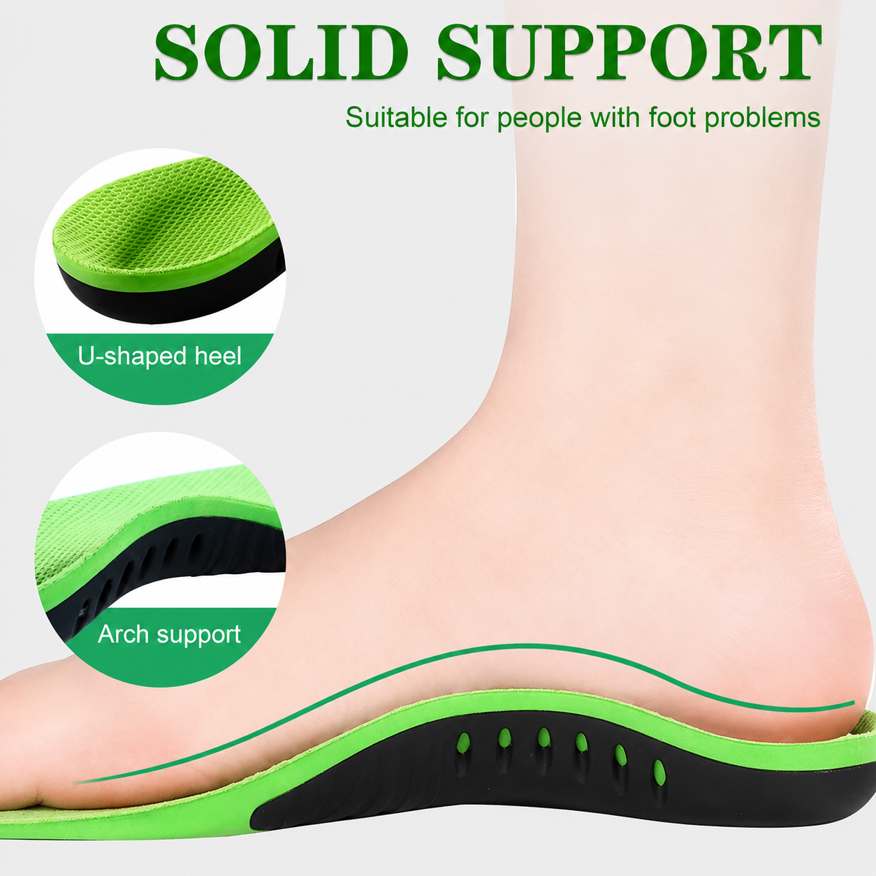 Orthopedic arch support insoles