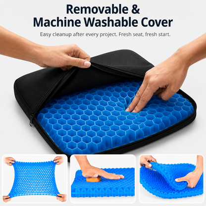 100% Gel Seat Cushion for Long Sitting Comfort