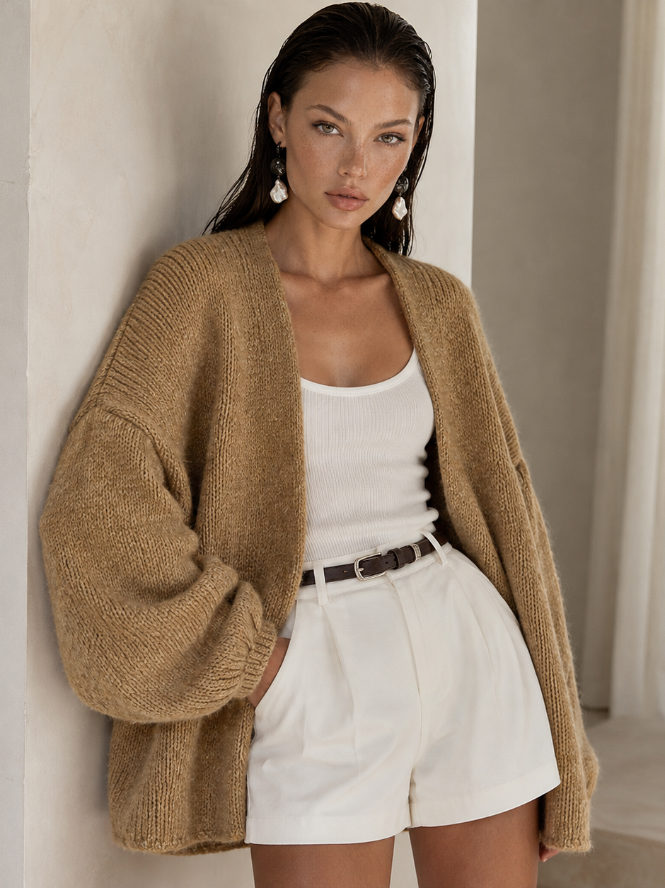 Autumn Oversized Knit Cardigan | Relivic