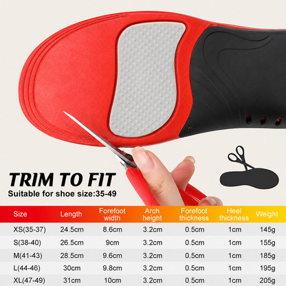 Orthopedic arch support insoles