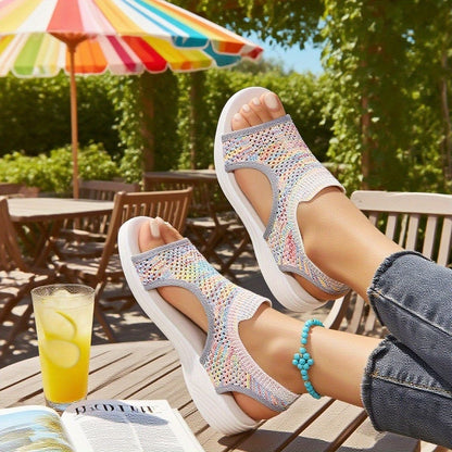Women's Open-Toe Orthopedic Wedge Sandals – Lightweight, Breathable & Joint-Friendly