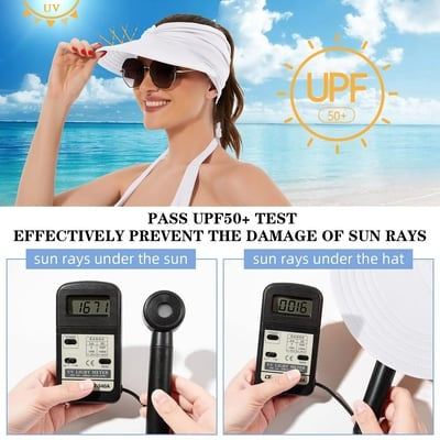 Women's UPF 50+ UV Protection Sun Visor Hat